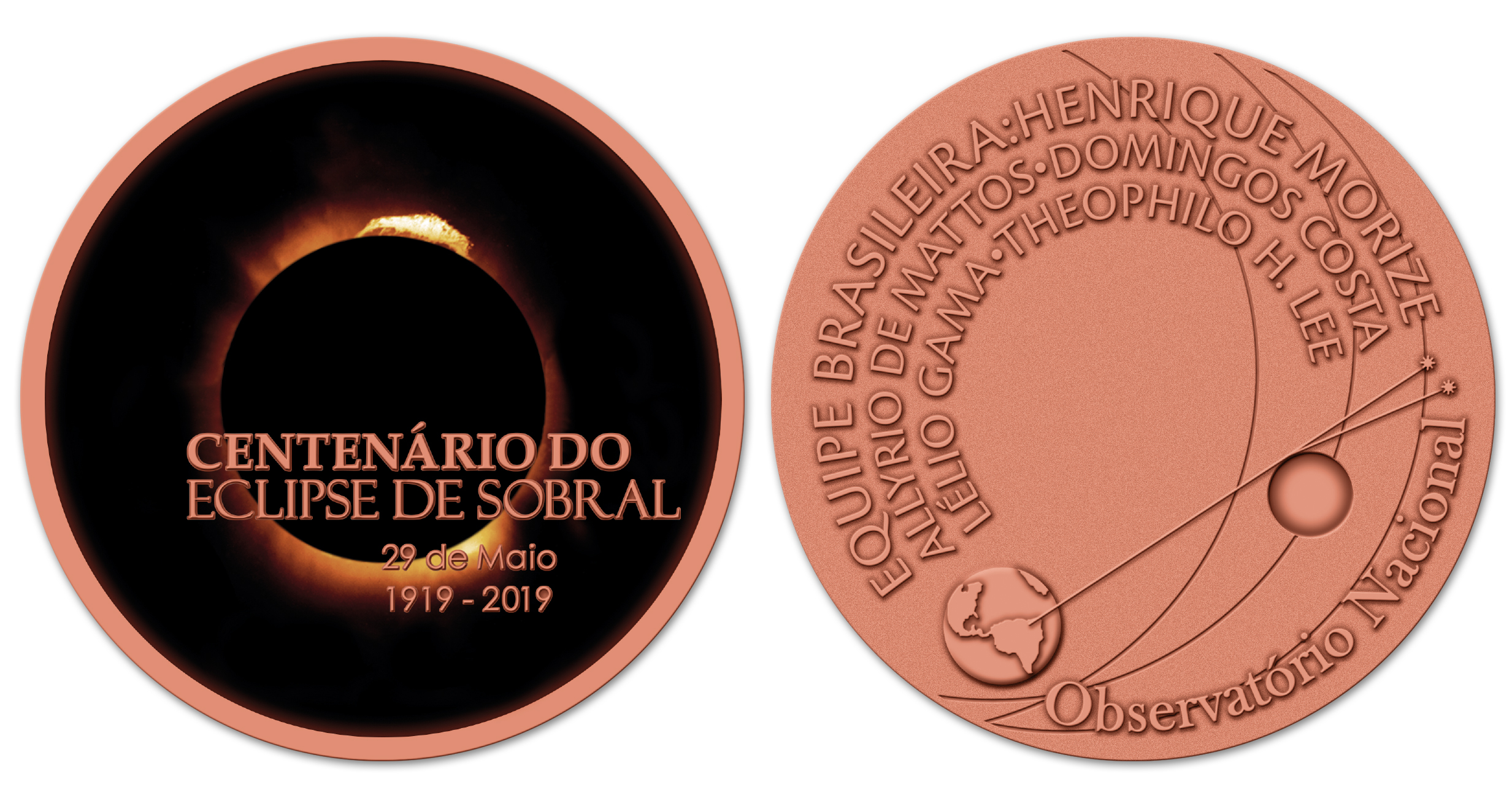Medalha centenário do eclipse de 1919